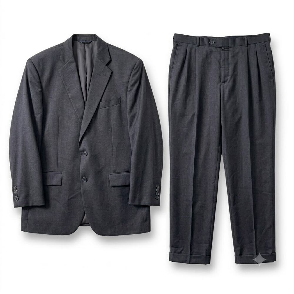 Brooks Brothers Madison Estrato Trabaldo Togna 1840 Suit Gray Mens 44R 39W
